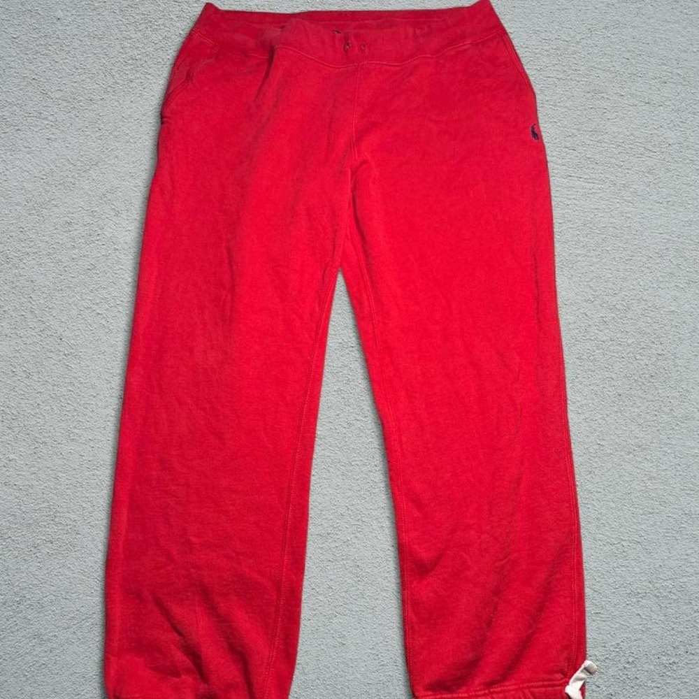 Polo Ralph Lauren Mens Red Fleece Sweatpants Joggers Size L